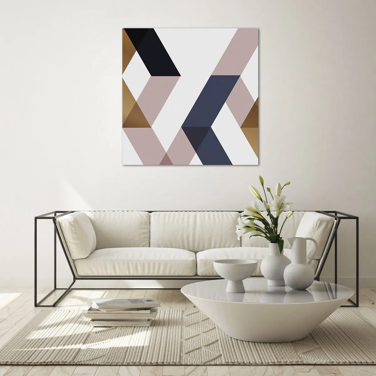 Obraz na szkle - Płaszczyzny i kąty - 40x40 cm