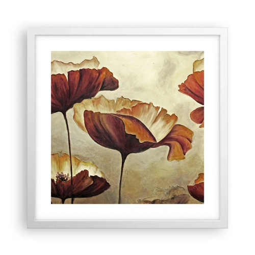 Plakat w białej ramie - Łąki łan - 40x40 cm