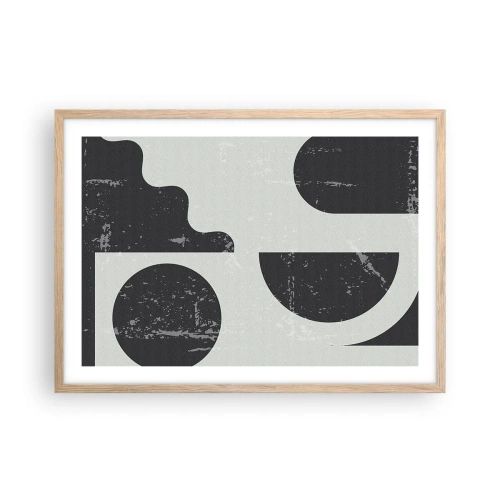 Plakat w ramie jasny dąb - Kompozycja ponad i pod - 70x50 cm