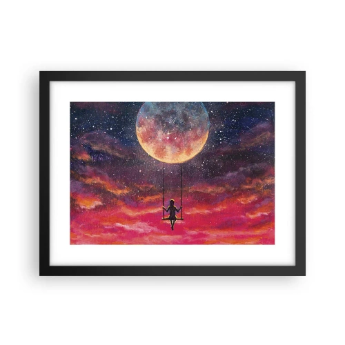 Plakat w czarnej ramie - Bujać w obłokach - 40x30 cm