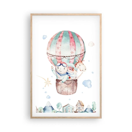 Plakat w ramie jasny dąb - Wrócimy wkrótce! - 61x91 cm