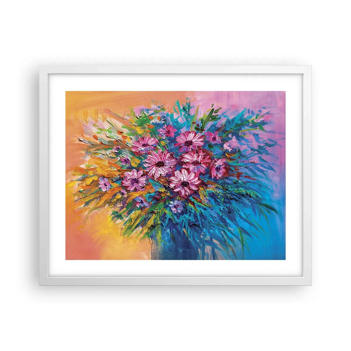 Plakat w białej ramie - Energia życia - 50x40 cm