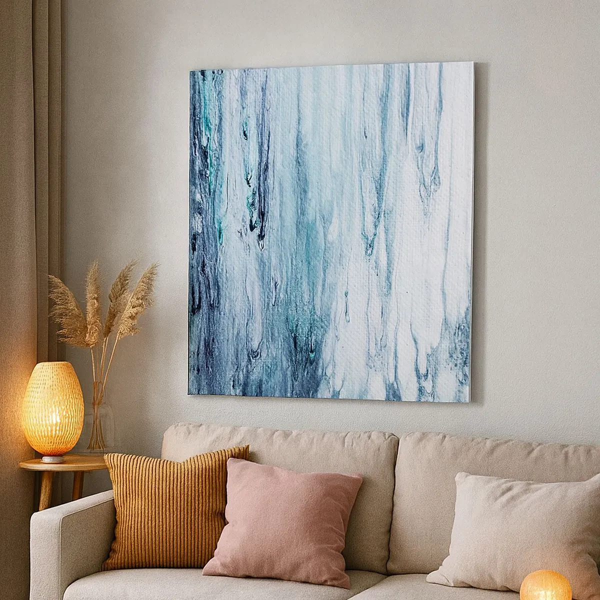 Obraz na płótnie - Sople błękitu - 30x30 cm