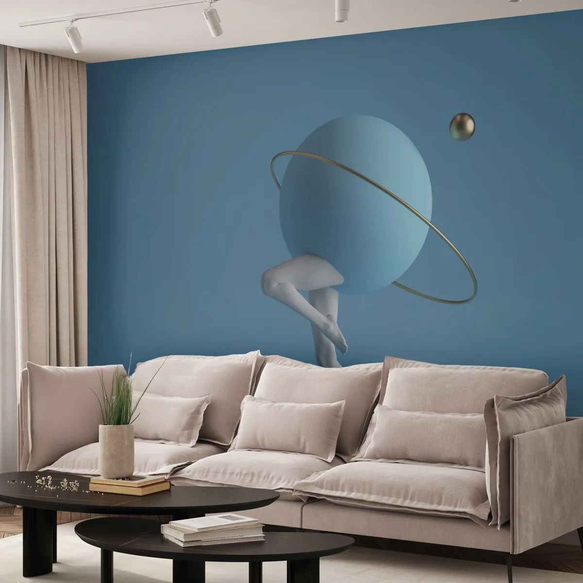 Fototapeta Samoprzylepna Deluxe Sticker - A planety szaleją - Abstrakcja, Nogi, Trójwymiarowy - 250x175 cm