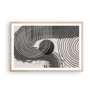 Plakat w ramie jasny dąb - Owal zwycięża - 91x61 cm