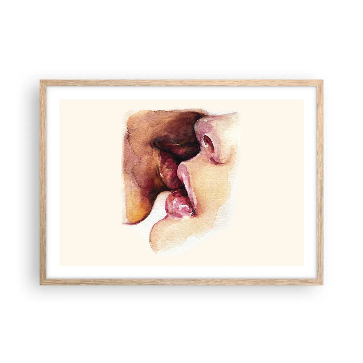Plakat w ramie jasny dąb - Jak noc i dzień, ziemia i niebo - 70x50 cm