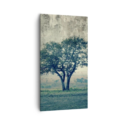Obraz na płótnie - Jabłoń na błękitnym błoniu? - 55x100 cm