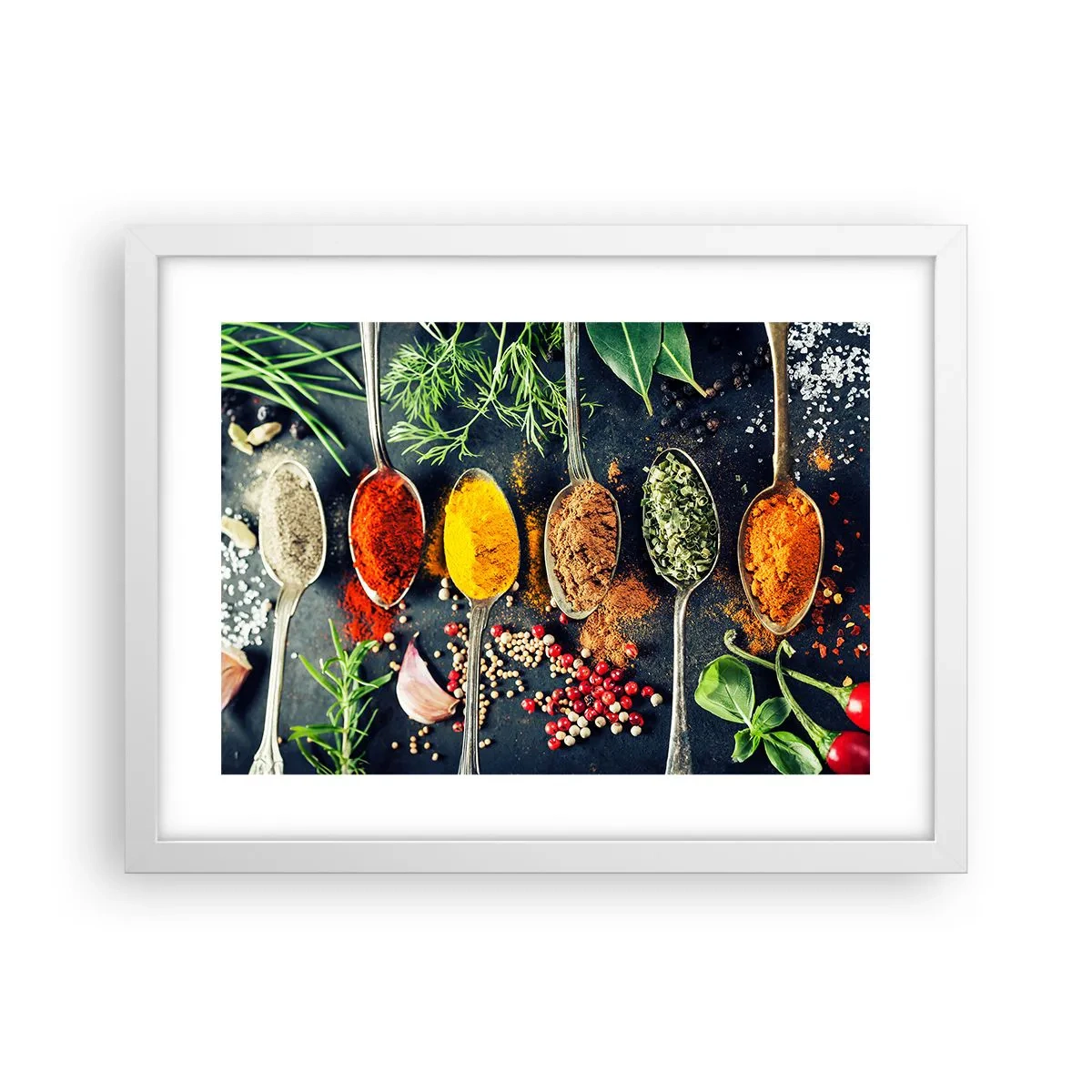 Plakat w białej ramie - Kulinarna magia - 40x30 cm