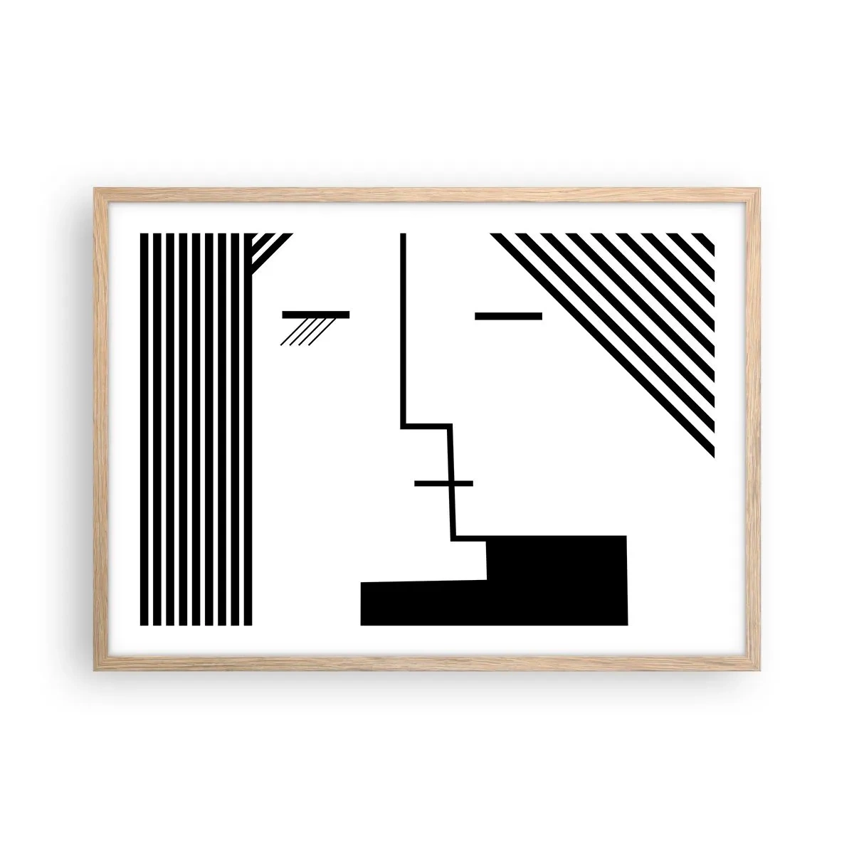 Plakat w ramie jasny dąb - Po prostu pocałunek - 70x50 cm