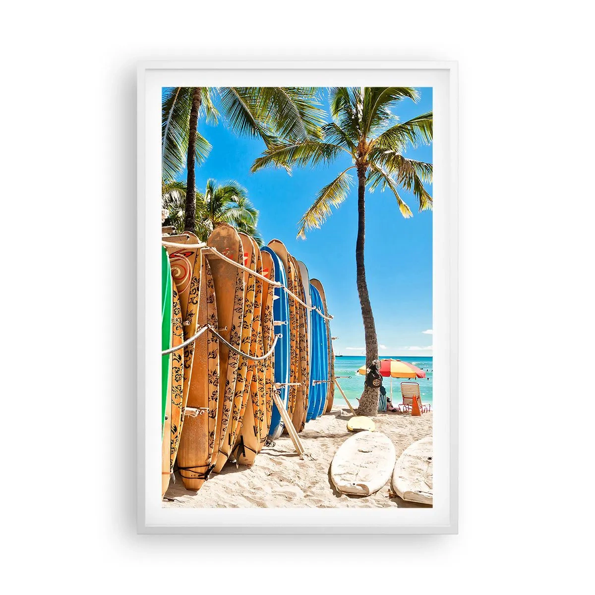 Plakat w białej ramie - Słoneczna zabawa - 61x91 cm