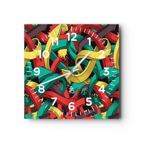 Zegar ścienny - Którędy do celu? - 30x30 cm