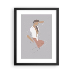 Plakat w czarnej ramie - Zarys wdzięku - 30x40 cm