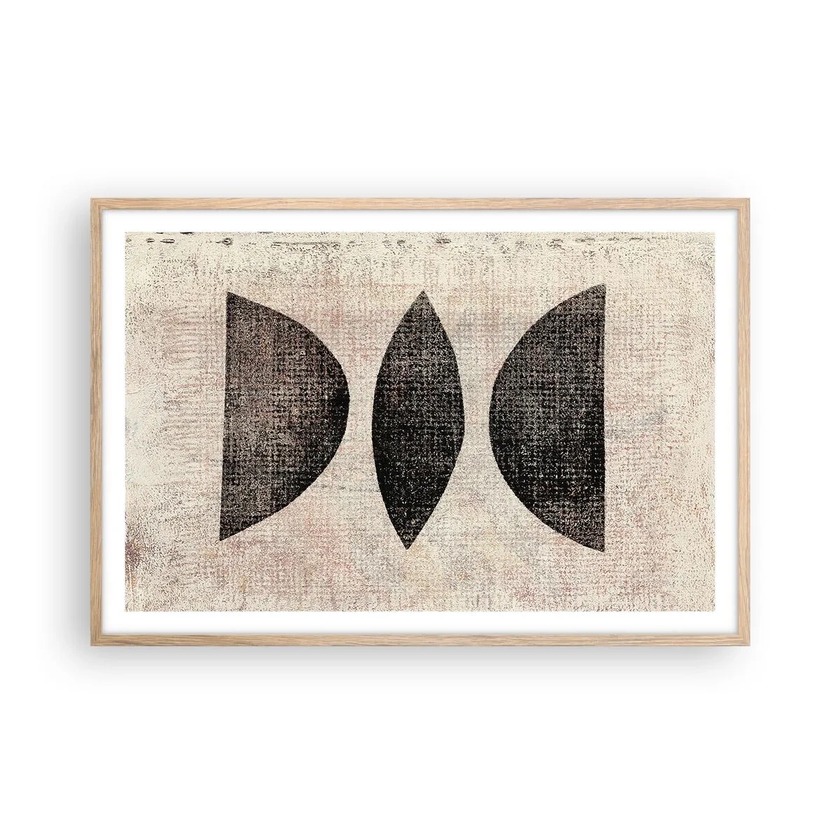 Plakat w ramie jasny dąb - Etniczna abstrakcja - 91x61 cm