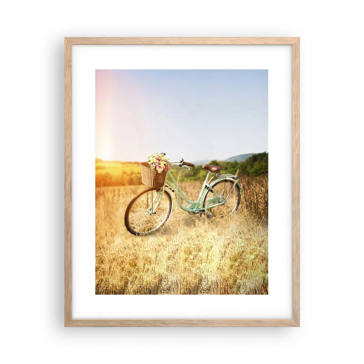 Plakat w ramie jasny dąb - Zostanę tu chwilę - 40x50 cm