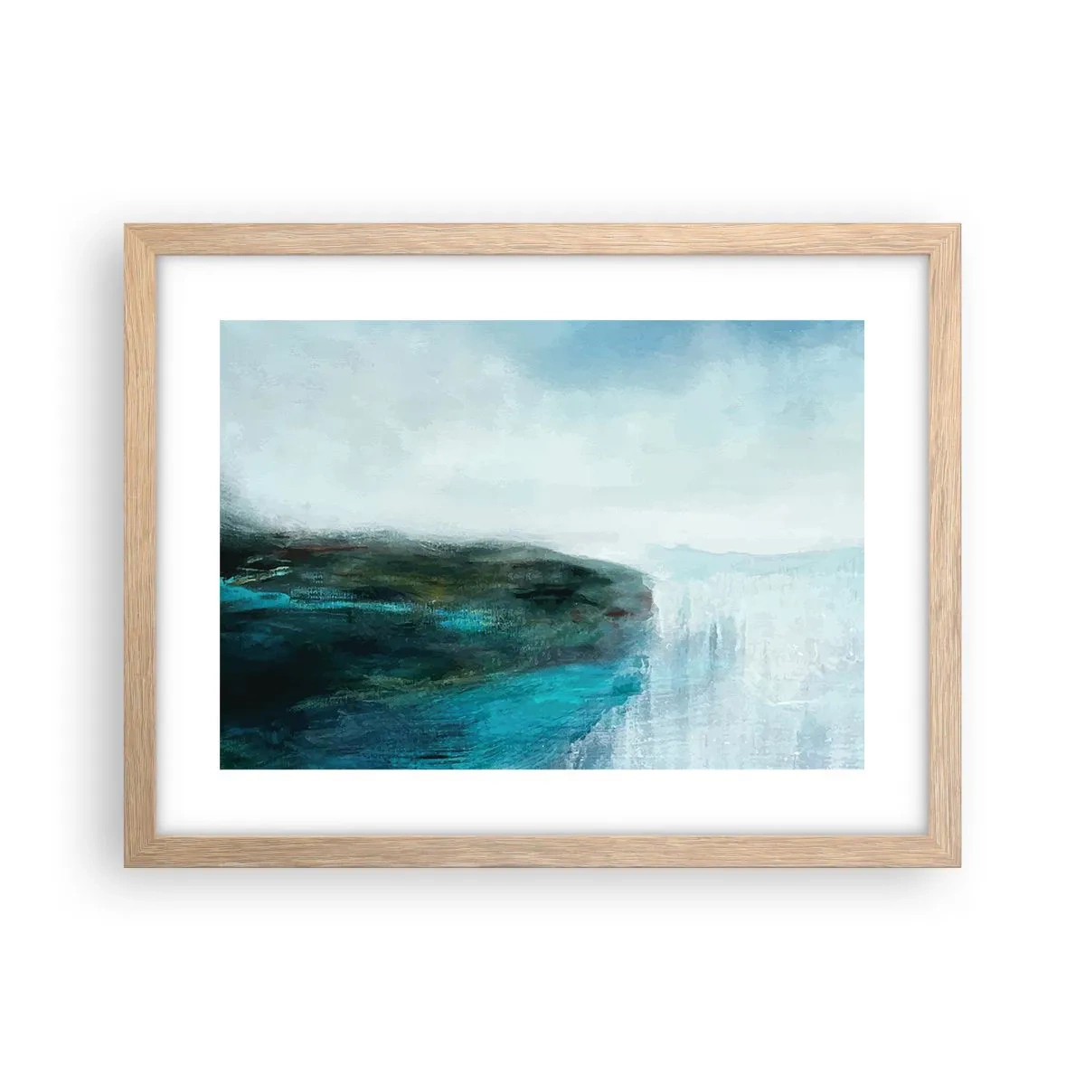 Plakat w ramie jasny dąb - Abstrakcja marynistyczna - 40x30 cm