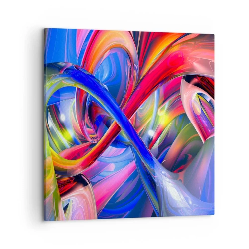 Obraz na płótnie - Taniec barw - 50x50 cm