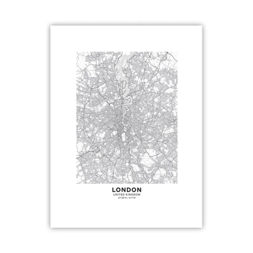 Plakat - Mapa londyńskiego labiryntu - 30x40 cm