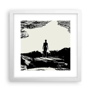 Plakat w białej ramie - Nowe spojrzenie - 30x30 cm