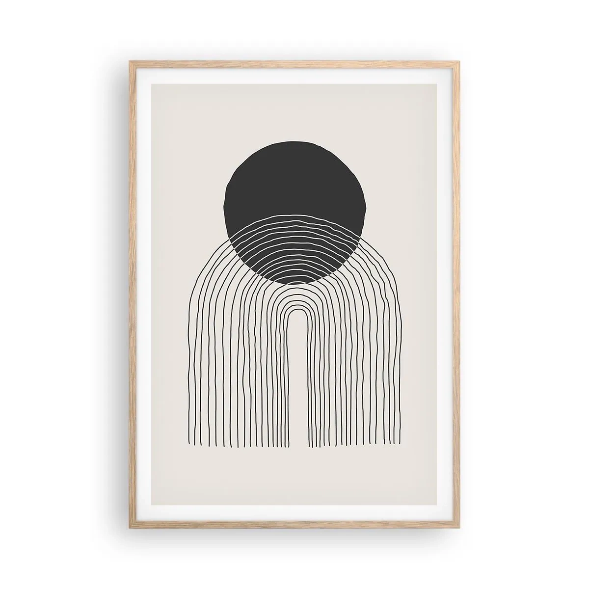 Plakat w ramie jasny dąb - Drżenie i pewność - 70x100 cm