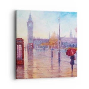 Obraz na płótnie - Londyński jesienny dzień - 40x40 cm