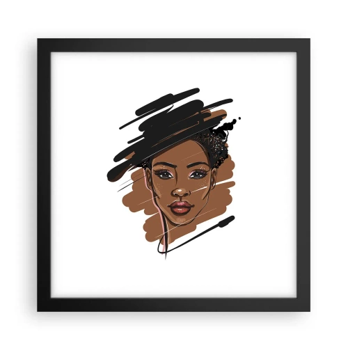 Plakat w czarnej ramie - Słodka jak czekolada - 30x30 cm