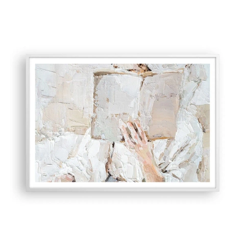 Plakat w białej ramie - W innym świecie - 100x70 cm