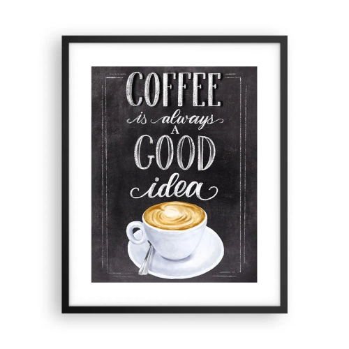 Plakat w czarnej ramie - Of course! - 40x50 cm