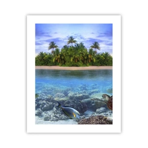 Plakat - Niebiańska wyspa zaprasza - 40x50 cm