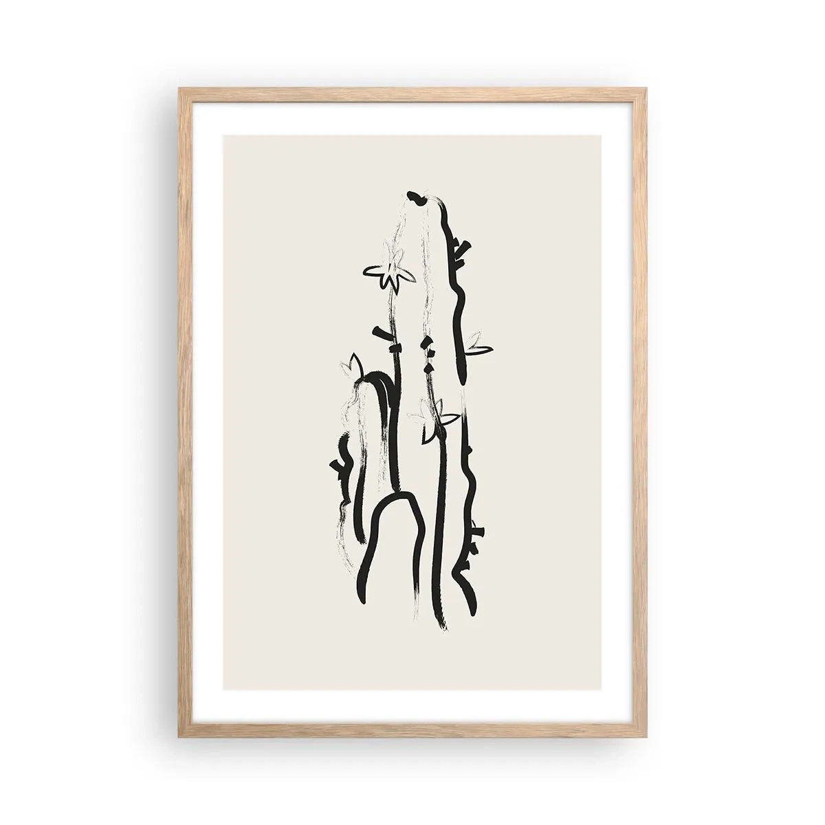 Plakat w ramie jasny dąb - Kwitnące zioło - 50x70 cm