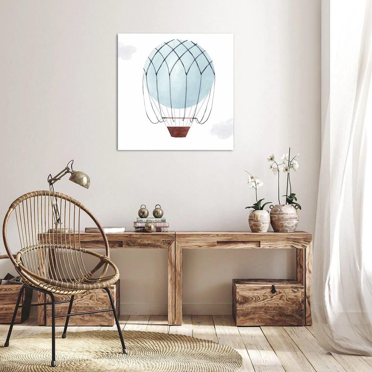 Obraz na płótnie - Cały w chmurach - 40x40 cm