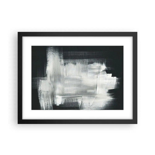 Plakat w czarnej ramie - Utkane z pionu i poziomu - 40x30 cm