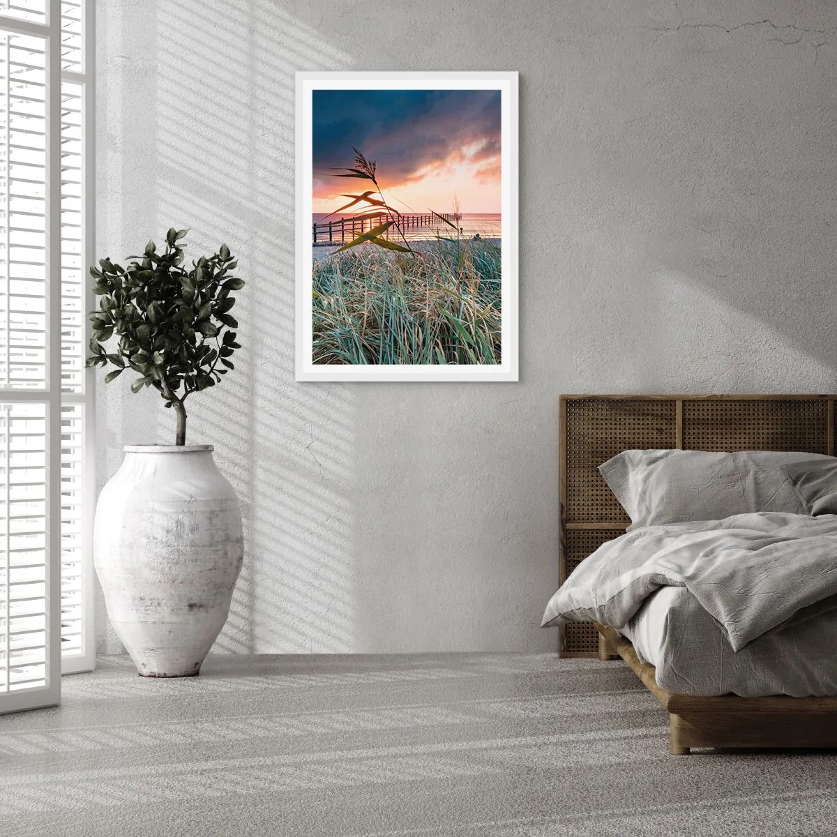 Plakat w białej ramie - Nie przemija z wiatrem - 61x91 cm
