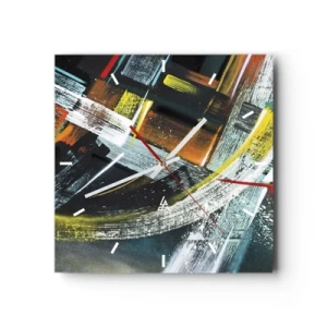 Zegar ścienny - Energia ruchu - 40x40 cm