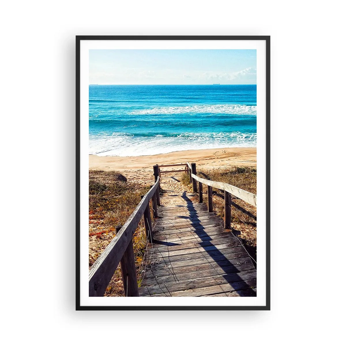 Plakat w czarnej ramie - Biegnij! - 70x100 cm