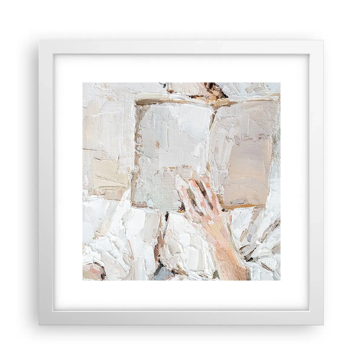 Plakat w białej ramie - W innym świecie - 30x30 cm