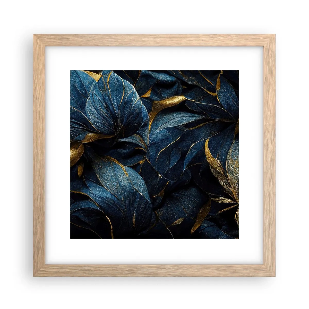 Plakat w ramie jasny dąb - Złotem podszyte - 30x30 cm