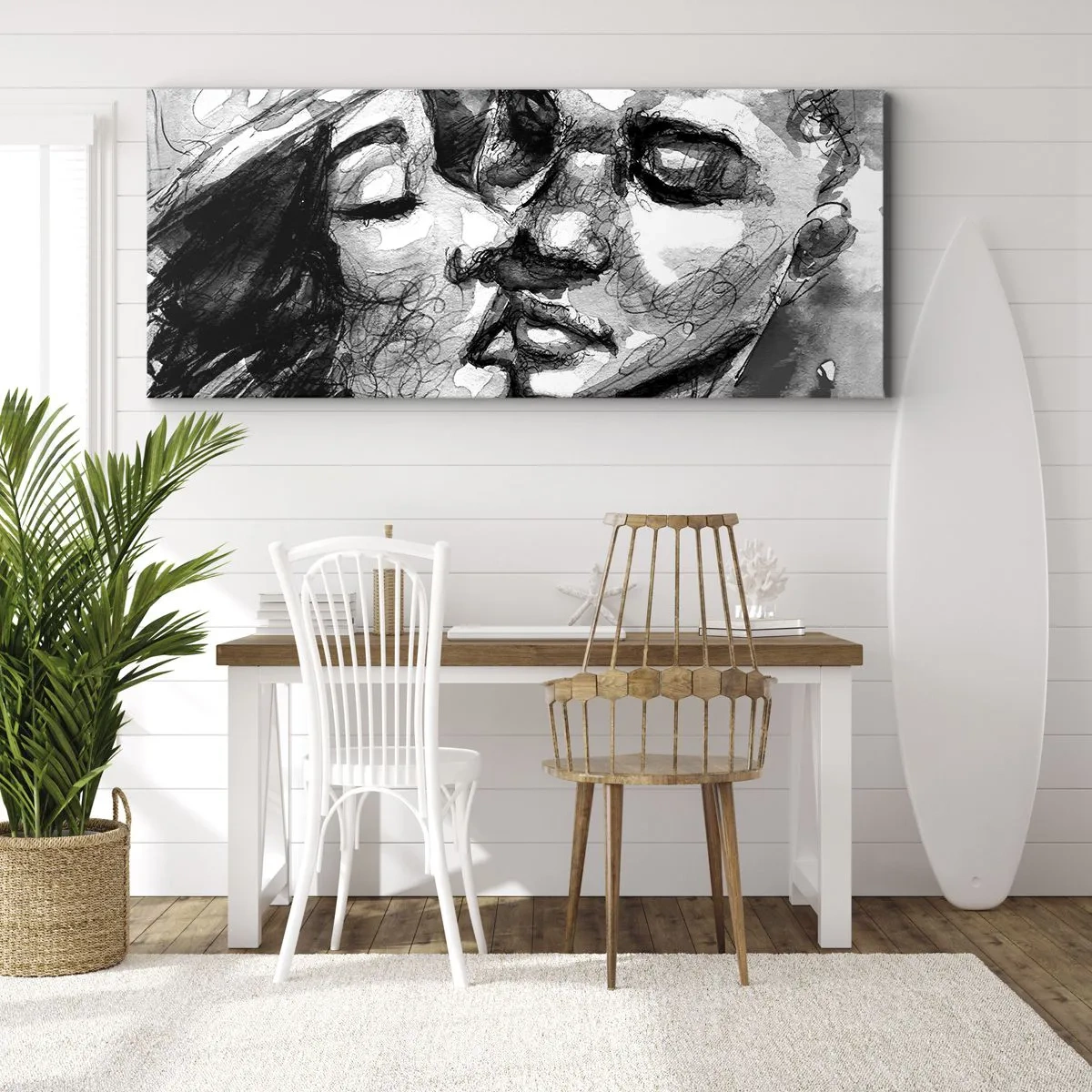 Obraz na płótnie - Czuła chwila - 100x40 cm