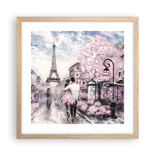Plakat w ramie jasny dąb - Jak zakochac się, to tylko w… - 40x40 cm