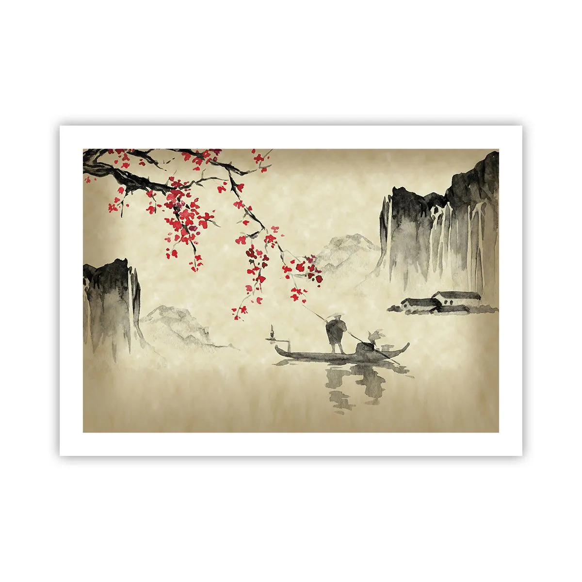 Plakat - W kraju kwitnącej wiśni - 70x50 cm