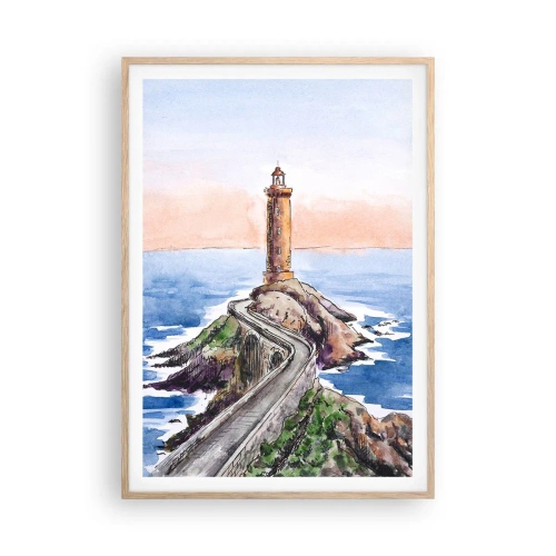 Plakat w ramie jasny dąb - Zwrócona ku morzu - 70x100 cm