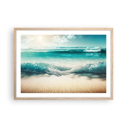 Plakat w ramie jasny dąb - Spokój oceanu - 70x50 cm