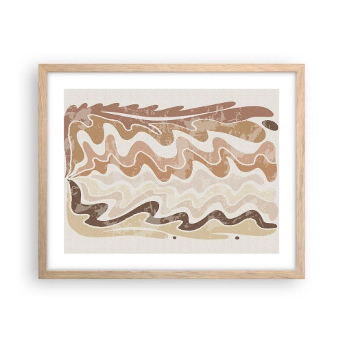Plakat w ramie jasny dąb - Dobra energia – dobre emocje - 50x40 cm