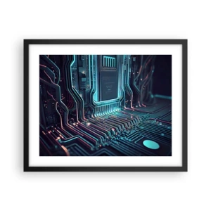 Plakat w czarnej ramie - Tak sobie myślę… - 50x40 cm