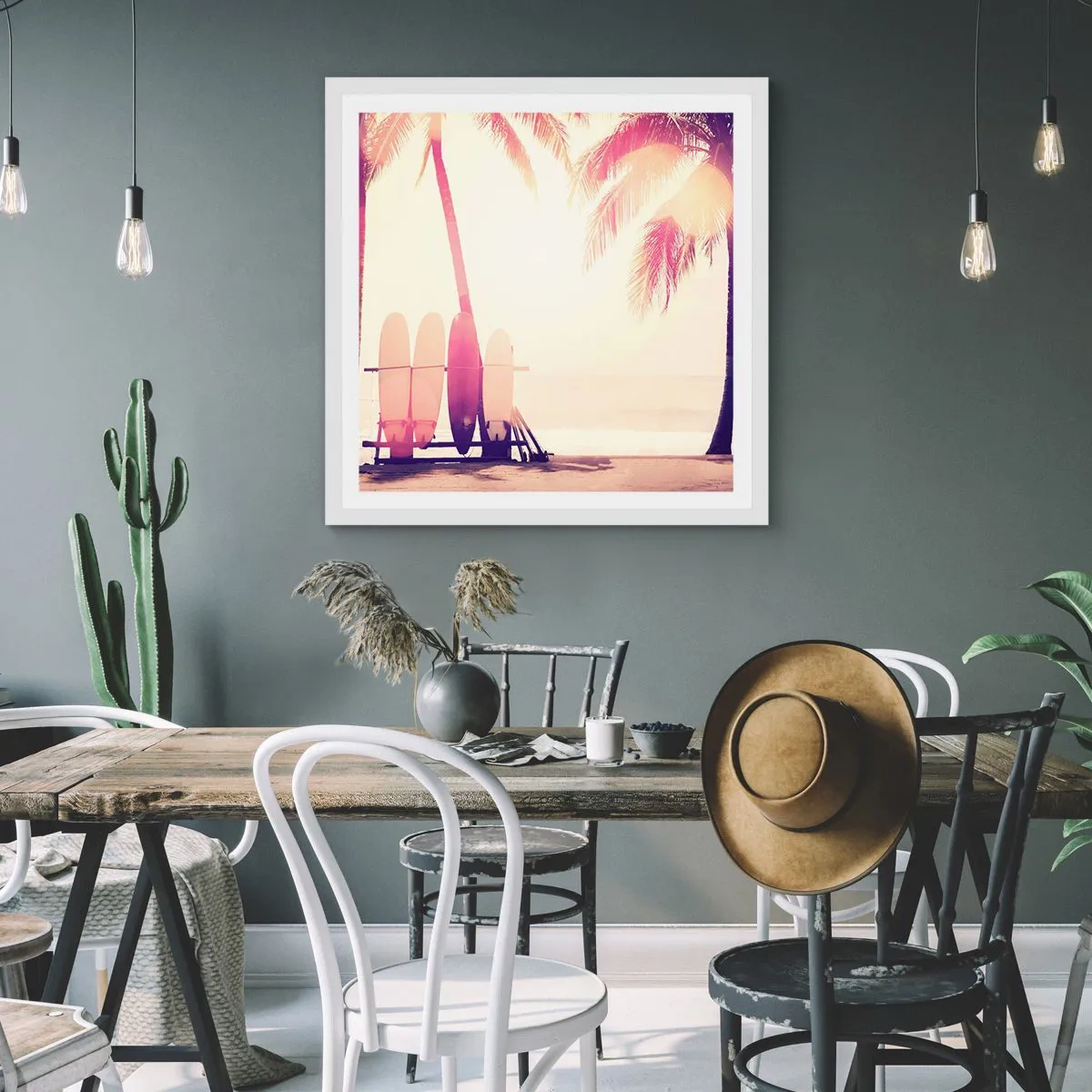 Plakat w białej ramie - To będzie wspaniały dzień - 60x60 cm