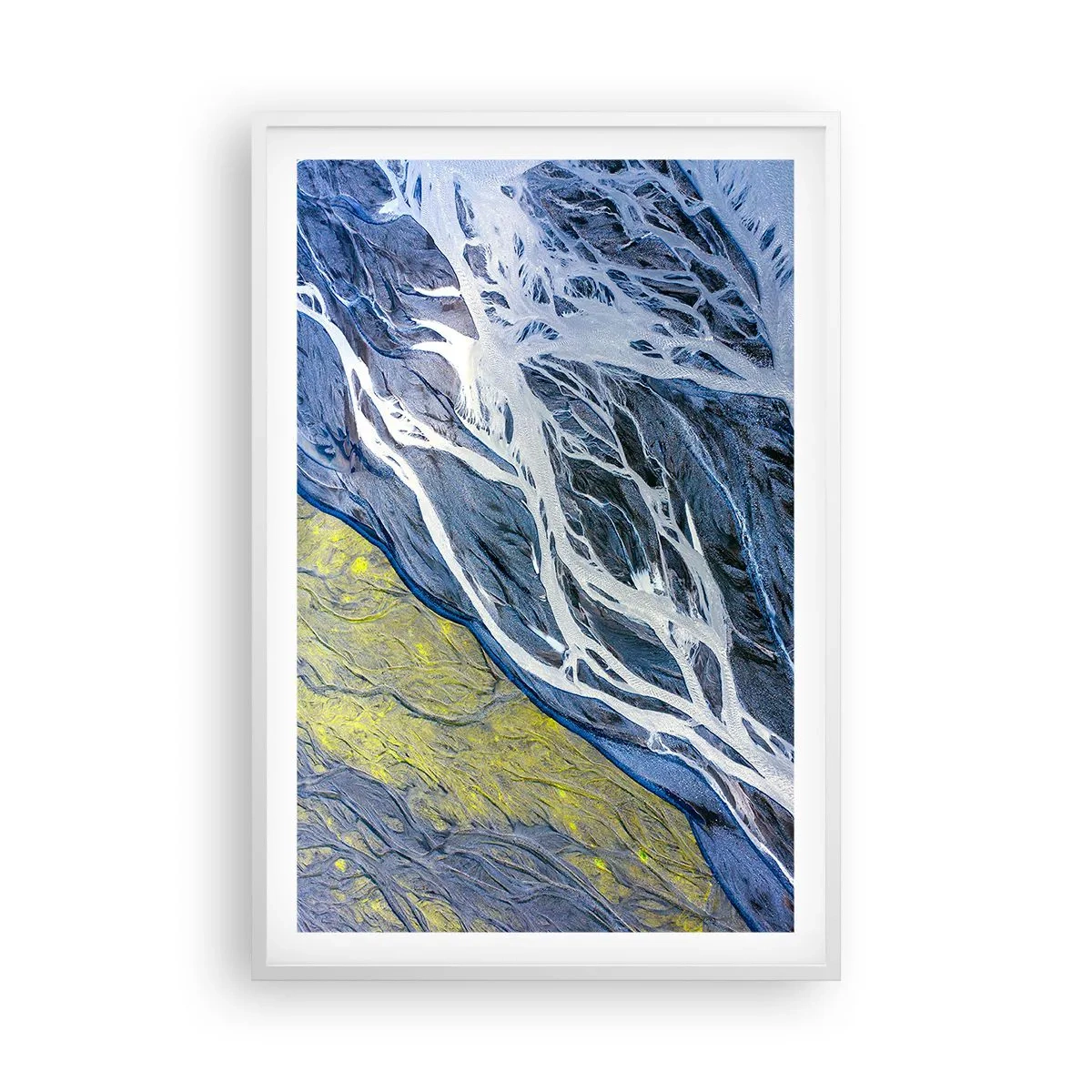 Plakat w białej ramie - Naskalne malowidła natury - 61x91 cm