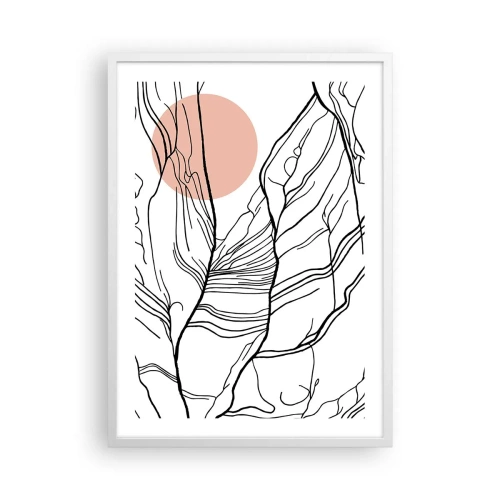 Plakat w białej ramie - W sieci gałązek - 50x70 cm