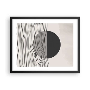 Plakat w czarnej ramie - Kompozycja połowiczna - 50x40 cm