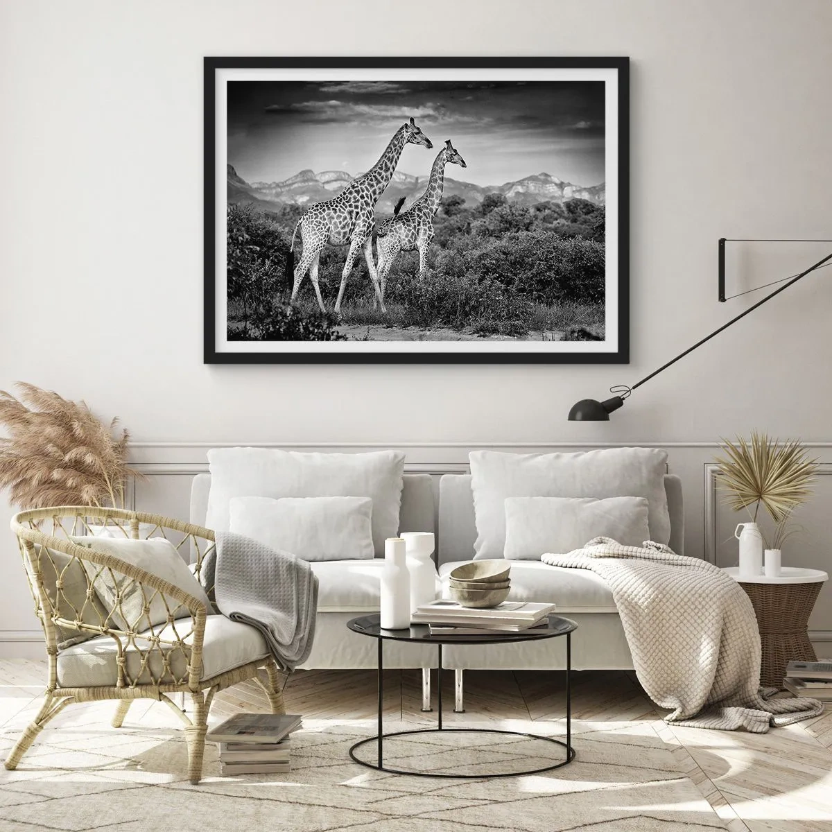 Plakat w czarnej ramie - Wyższe sfery w Afryce - 40x30 cm