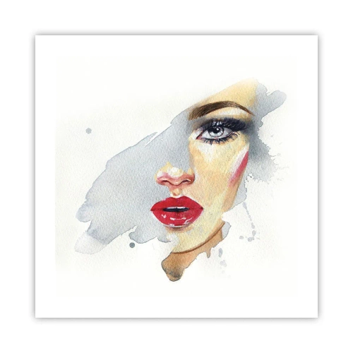 Plakat - Odbicie w kropli wody - 50x50 cm