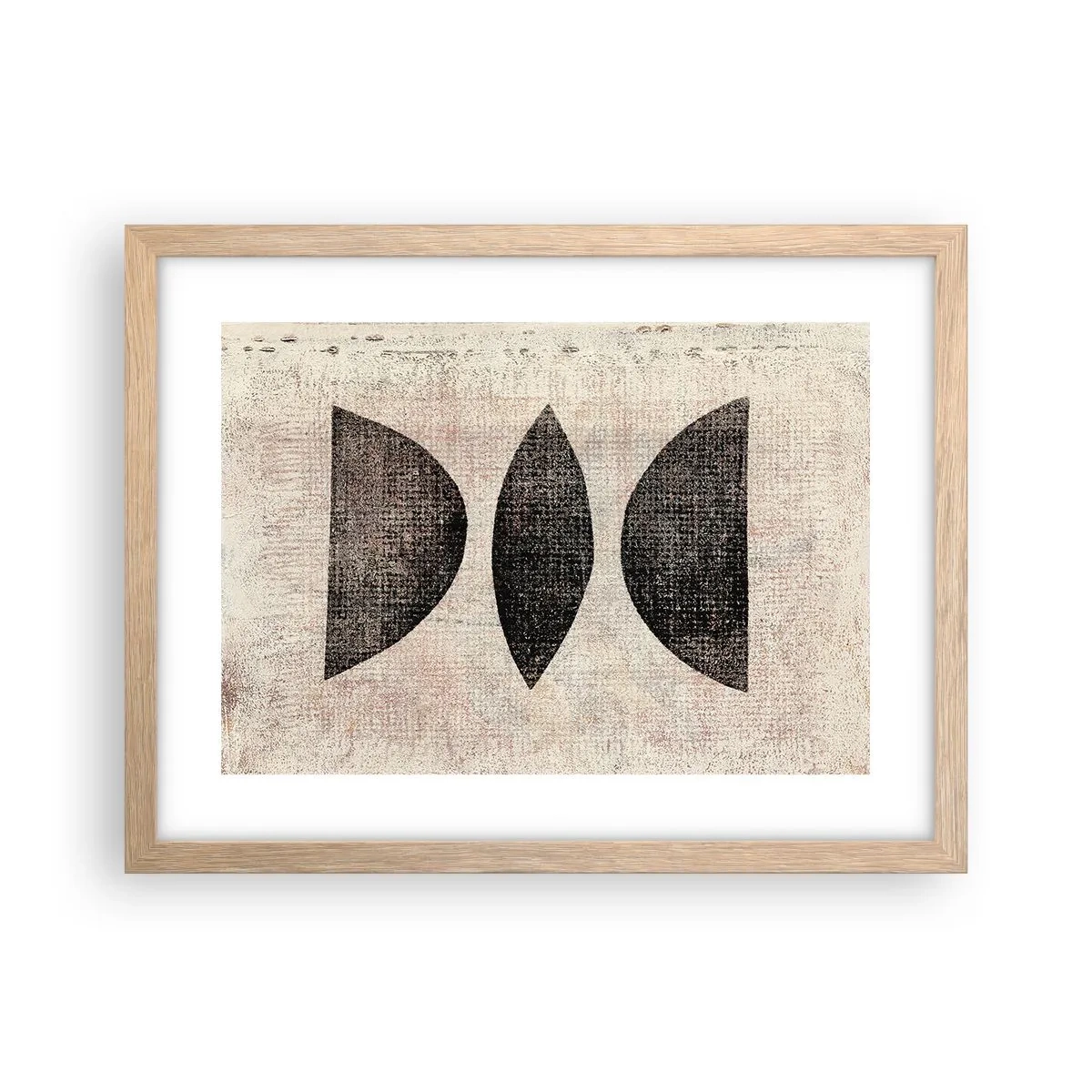 Plakat w ramie jasny dąb - Etniczna abstrakcja - 40x30 cm